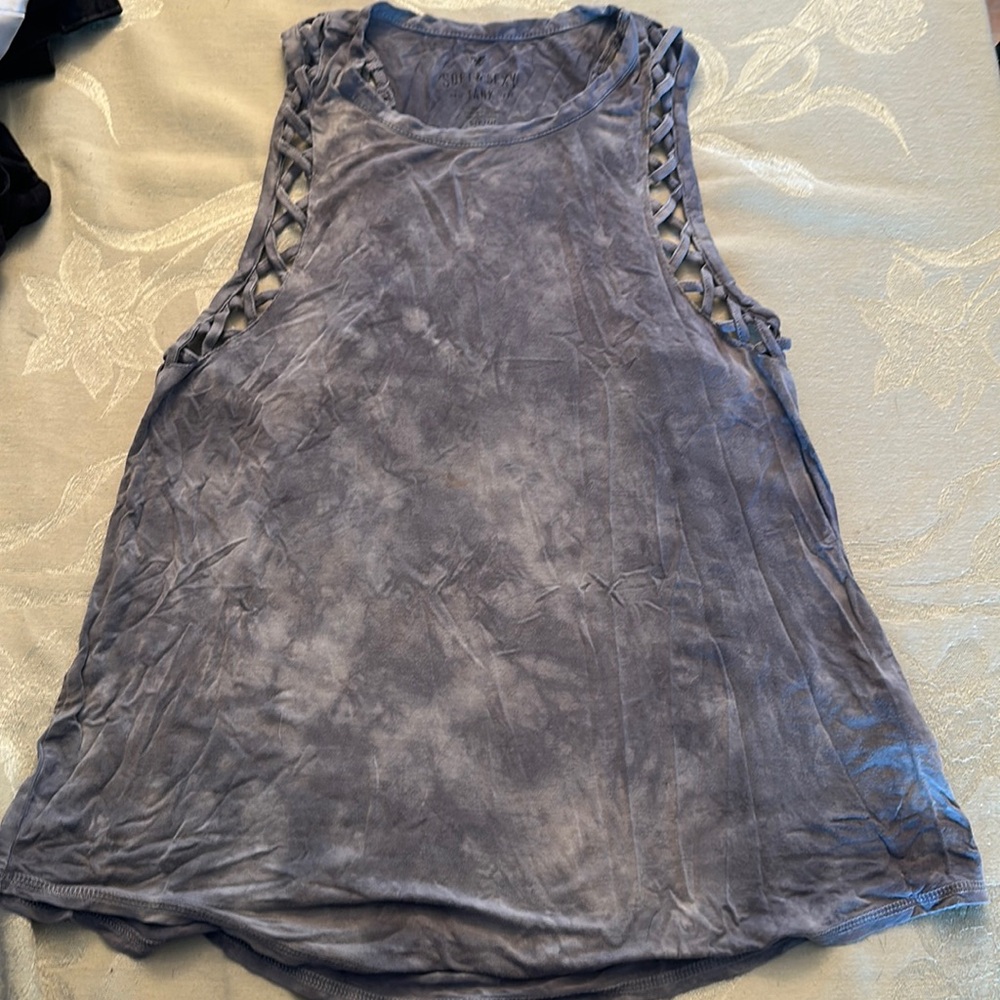 American eagle purple tie dye tank top